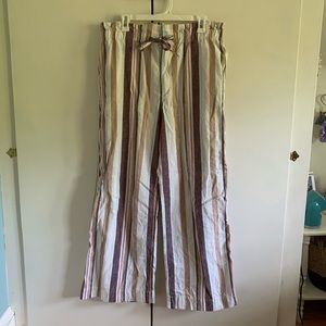 ABERCROMBIE & FITCH stripe linen beach pants